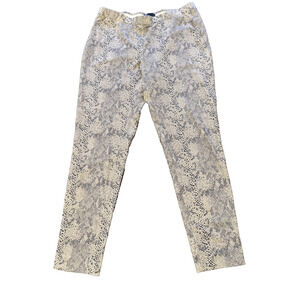 Eric Pants Women’s Size 10 Stretch Snakeskin Print Black/Gray/Cream Pull-On